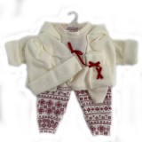 Llorens: Babaruha szett macis és nyuszis nadrággal 43cm-es babákra