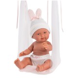 Llorens: Bebita 26cm-es kislány baba hintával (26302L)