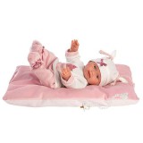 Llorens: Bebita újszülött baba rózsaszín párnával 26cm-es (26312) (ll26312) - Llorens babák