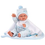 Llorens Bebito újszülött baba kék takaróval 26cm (26309L) (LLORENS26309L) - Llorens babák
