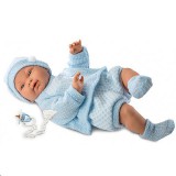 Llorens Csecsemő baba kék ruhában ázsiai 45cm (45023) (45023) - Llorens babák