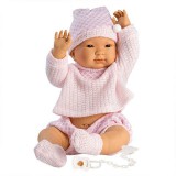 Llorens Lian újszülött kislány baba pink ruhában 45cm (45028) (LLORENS45028) - Llorens babák