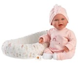 Llorens: Mimi 42cm-es mosolygós baba cumival és babafészekkel