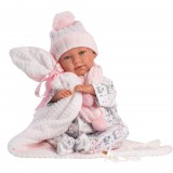 Llorens: Mimi újszülött síró baba macis pizsamával és takaróval (74084) (l74084) - Llorens babák