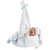 Llorens: Mimo újszülött síró baba babahordozóval 42cm-es (74005)