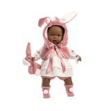Llorens: Nicole 42cm-es síró baba nyuszis mellényben (42646)