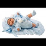 Llorens Újszülött fiú baba kék takaróval 38cm (38937) (38937) - Llorens babák