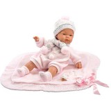 Llorens Újszülött lány baba takaróval és cumival 38cm (38938)