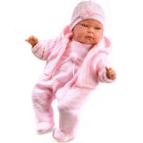 Llorens: Újszülött síró baba rózsaszín ruhában 40 cm-es (74006) (LLORENS74006) - Llorens babák