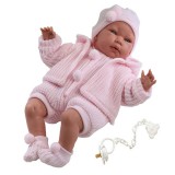 Llorens Újszülött síró lány baba 40cm (74004)