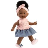 Llorens: Zoé 28cm-es baba csillag mintás ruhában