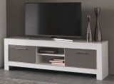 LM Modena Day TV szekrény, 160 cm - acélszürke-fehér