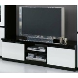 LM Roma Cromo Day TV szekrény, 150 cm - fekete-fehér