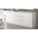 LM Roma Day 3-ajtós tálalószekrény 3 fiókkal - fehér