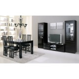 LM Roma Day étkező - fekete, 190x90 cm étkezőasztallal