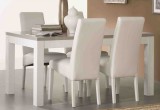 LM Roma Day étkezőasztal 190x90 cm - acélszürke-fehér