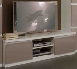 LM Roma Day TV szekrény, 150 cm - acélszürke-fehér