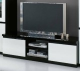 LM Roma Day TV szekrény, 150 cm - fekete-fehér
