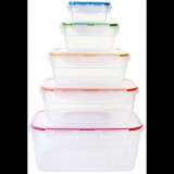 LocknLock 5 darabos készlet, téglalap (HPL391HS5)