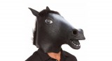 Lófej halloween, farsangi gumi jelmez maszk - fekete