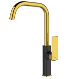 Logé Maroko 35 fekete-arany mosogató csaptelep