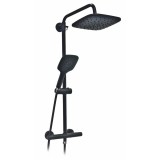 Logé Vesuvio BL fekete zuhanyszett termosztátos csapteleppel