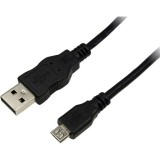 LogiLink 0.60m USB A-USB Micro B USB kábel 0,60 M USB 2.0 Micro-USB B Fekete