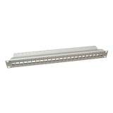 Logilink 19" Patch panel 24 Keystone jack csatlakozóhoz, 1U, szürke - NK4044
