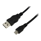 LogiLink 1m USB A-USB Micro B USB kábel USB 2.0 Micro-USB B Fekete