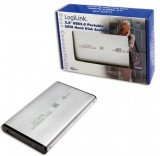 LogiLink 2.5"-os USB 2.0-ás hordozható SATA-s merevlemez ház, ultrakönnyű