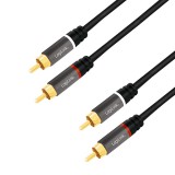 LogiLink 2x RCA apa - 2x RCA apa audio kábel fekete 7.5m (CA1208) (CA1208)
