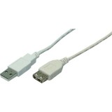 LogiLink 3m USB 2.0 USB kábel USB A Szürke