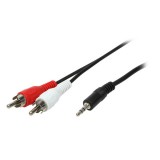 Logilink Audio cable, 1x 3,5mm male to 2x Cinch male, 1,5m