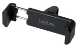 LogiLink Autós tartó telefonokhoz, szellőzőrácsra, 360 fokban elforgatható, fekete