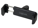 LogiLink Autós tartó telefonokhoz, szellőzőrácsra, 360 fokban elforgatható, fekete