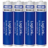 Logilink Battery, Ultra Power Alkaline AAA, 4pcs. Blister