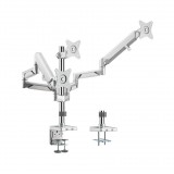 LogiLink BP0090 17"-27" Monitor asztali tartó kar - Ezüst (3 Kijelző) (BP0090)
