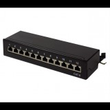 Logilink Cat.6 Patch Panel 12 port fekete (NP0017) (NP0017)