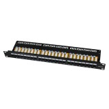 Logilink Cat.6A Patch Panel 24 portos UTP, 90 -os LSA lezárás