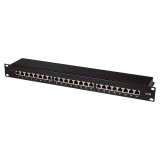 Logilink Cat.6A Patch Panel 24 ports shielded 19 inch rack mount Black NP0061