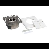 Logilink Cat.6A Wall Outlet 2xRJ45 STP, horizontal, signal white (NP0123)