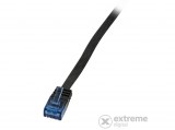 LogiLink CAT5e UTP lapos Patch kábel,AWG 30, fekete, 0,25m