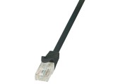 LogiLink CAT5e UTP Patch Kábel AWG26 fekete, 0,5m