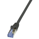 LogiLink CAT6A S/FTP Patch Cable PrimeLine AWG26 PIMF LSZH black 1,00m