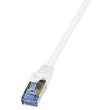 LogiLink CAT6A S/FTP Patch Cable PrimeLine AWG26 PIMF LSZH white 1,50m