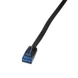 LogiLink CP0132B U/UTP/Telefon lapos patch kábel Cat.5e 0,25m fekete (CP0132B) - UTP
