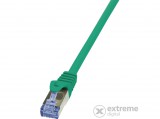 LOGILINK CQ3035S SFTP kábel, Cat6a, LSZH, réz, AWG26, kettős árnyékolású, 1 m, zöld