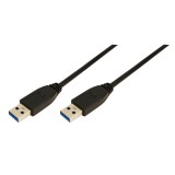 LogiLink CU0038 USB kábel 1 M USB 3.2 Gen 1 (3.1 Gen 1) USB A Fekete