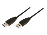 LOGILINK CU0039 LOGILINK USB 3.0 kábel, A típusú apa - A típusú apa, 2 m, fekete