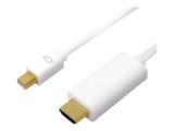 LOGILINK CV0122 LOGILINK - Mini DisplayPort to HDMI, 4K, white, 1m